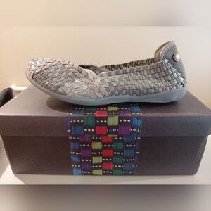 Bernie Mev. Metallic Braided Catwalk Shoes EUR 37. US 6